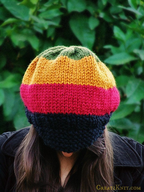 Knitting Pattern Adult Rasta Hat pattern by CreatiKnit on Etsy