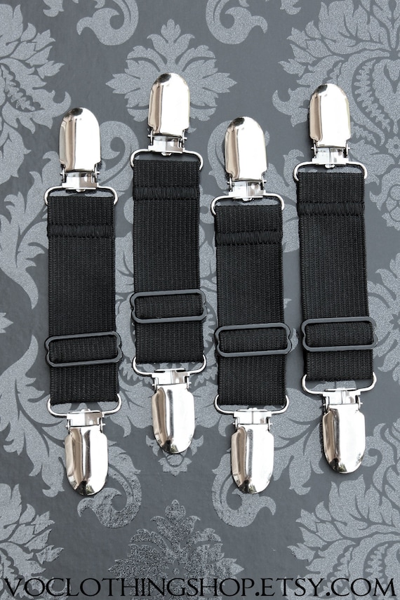 SUSPENDER GARTER CLIPS for stockings tall socks leg warmers