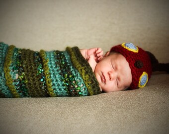 Baby Caterpillar Costume / Caterpillar Photo Prop / Caterpillar Cocoon/ Newborn Caterpillar Outfit