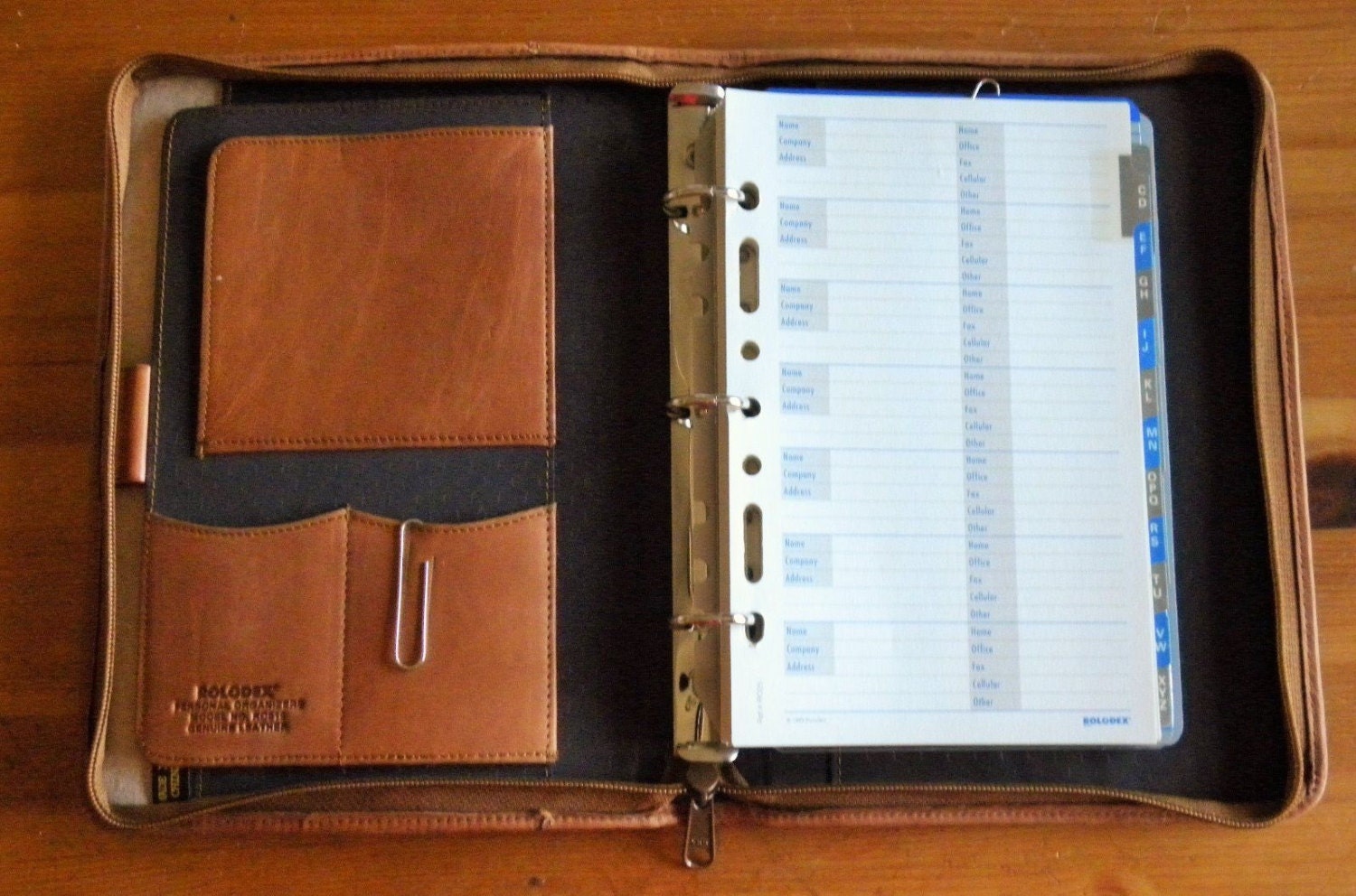 Brown Leather Personal Organiser Rolodex Leather Personal Organizer Saddle Brown Leather Zip 3