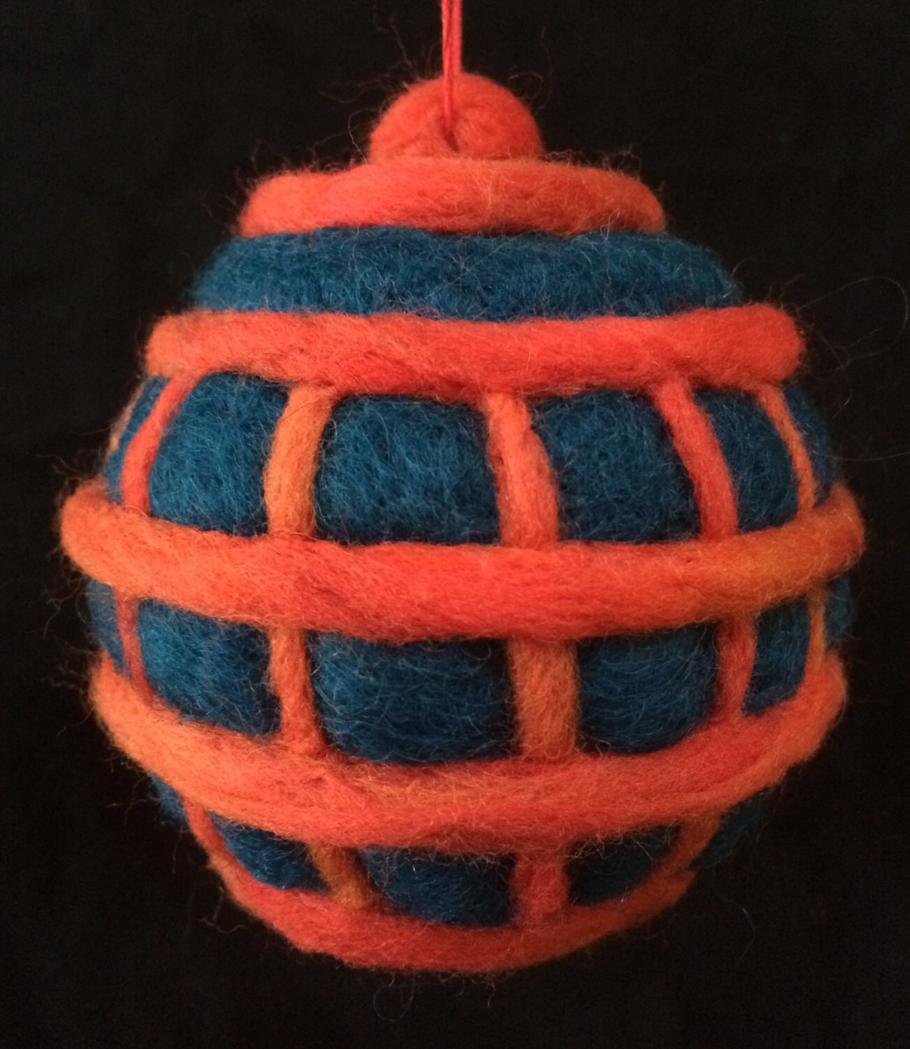 Needle felted 3 inch holiday ornament