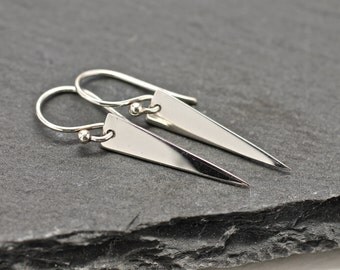 Spike Earrings Drop Earrings Sterling Silver Earrings Triangle Earrings Dangle Earrings Pod Earrings Amy Fine Design