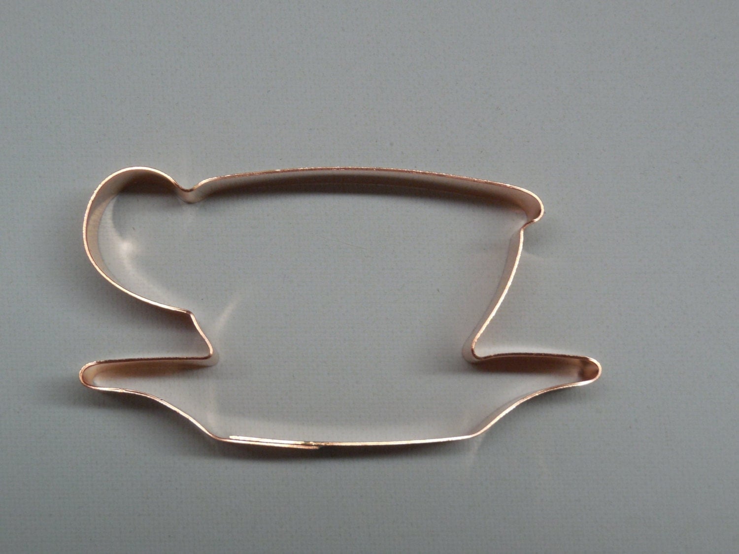 Cup And Saucer Copper Cookie Cutter Handcrafted By The