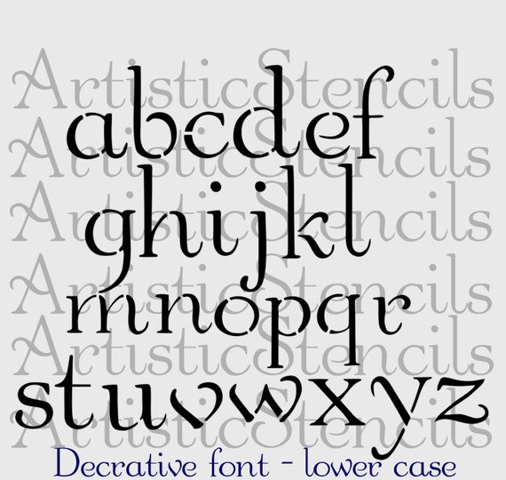 Stencil Lower Case Decorative Alphabet Set 3 Inch Free US