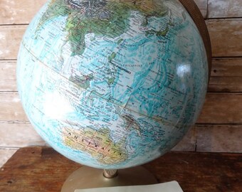 Vintage World Globe Reploge 1950s or 1960's