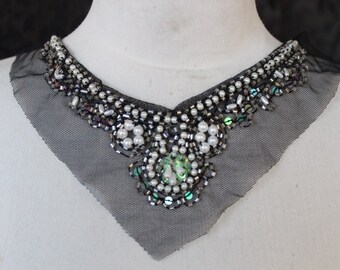 Cute embroidered and beaded applique