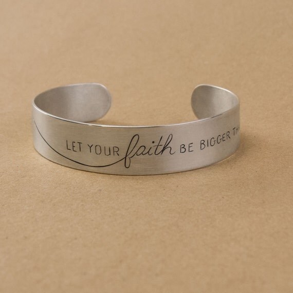 Faith Bracelet Sterling Silver Christian Bracelet by RococoRiche