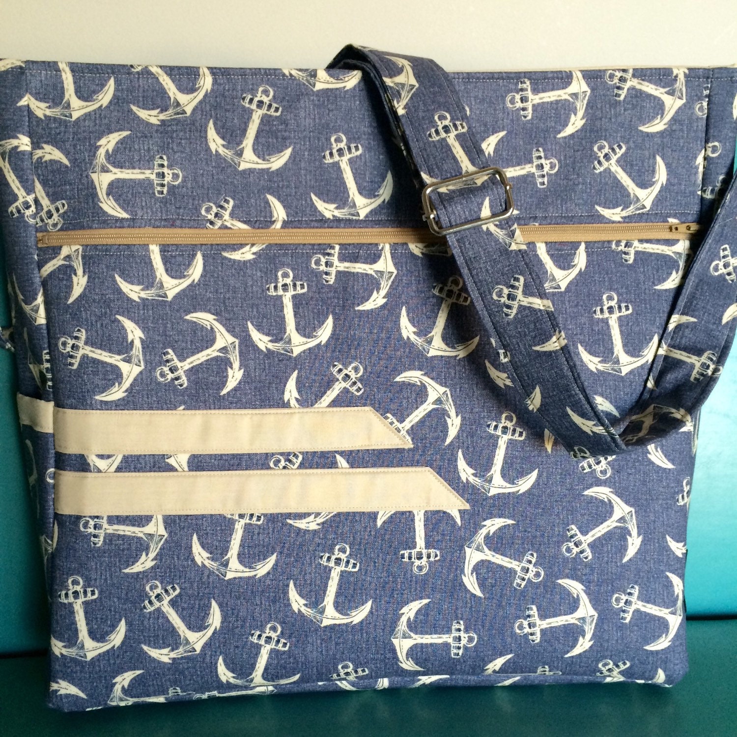 Nautical Anchor Crossbody Bag by SilverLiningArt on Etsy