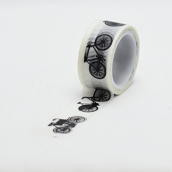 Bicycle Black and White Washi Tape - LMT 1143 - Love My Tapes