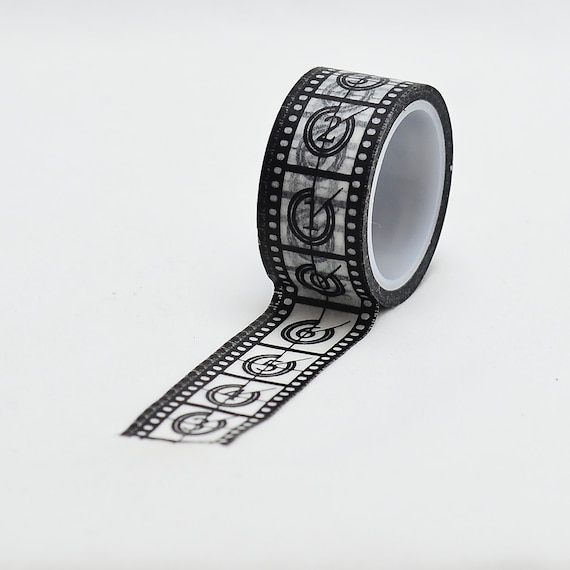 Film Washi Tape -black and white masking tape - decorative tape - Love My Tapes