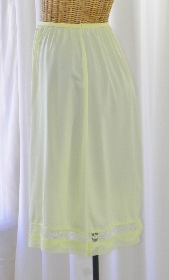 Lemon Yellow Half Slip Skirt 2.5 Double Layer Chiffon and Lace