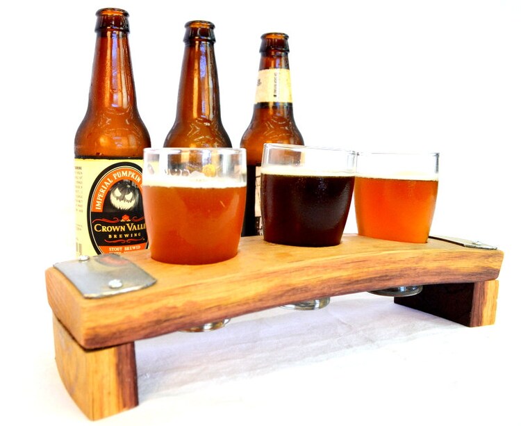 BEER FLIGHT Ragar 3 Hole Beer Flight by winecountrycraftsman