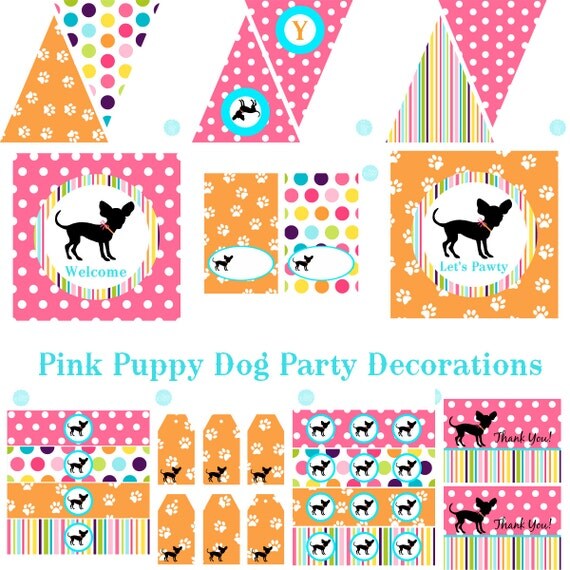 Puppy Birthday Party, Puppy Baby Shower, Puppy Birthday Decorations, Puppy Baby Shower Decorations, Puppy Party Decorations Il_570xn