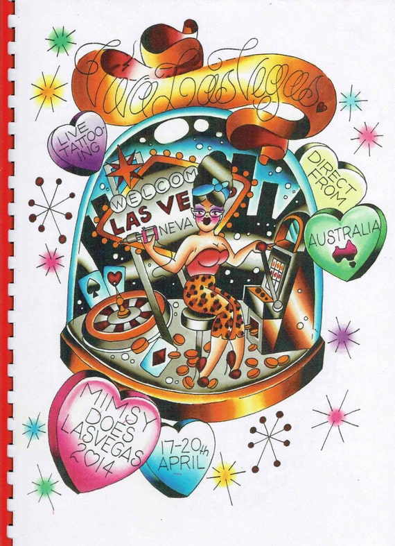 Tattoo Flash Sketch book Viva Las Vegas