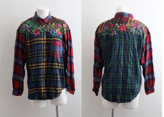 Vintage flannel shirts for womens jeans