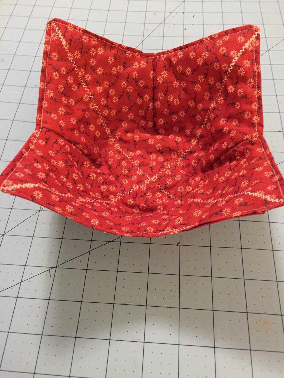 Reversible microwave bowl cozy