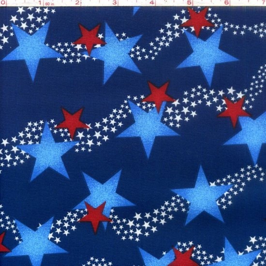 Patriotic American Fabric 100 Cotton Sold Per by tambocollection