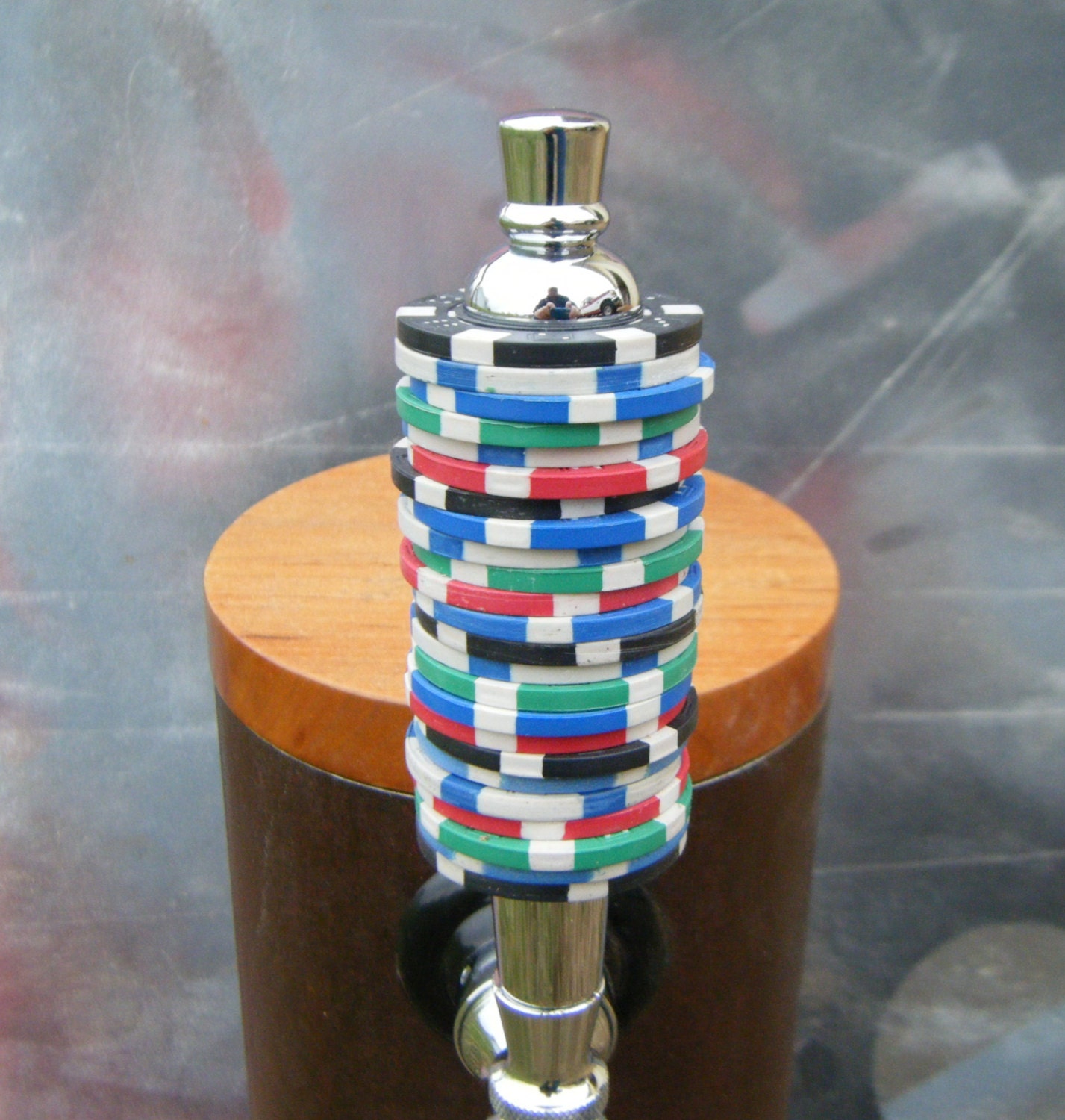 Poker Chip Beer Tap Handle for bar or kegerator