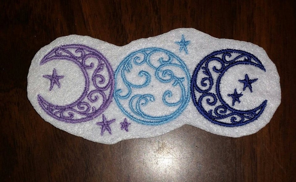 Triple Moon Goddess Patch Wiccan Witchmothermaidencrone