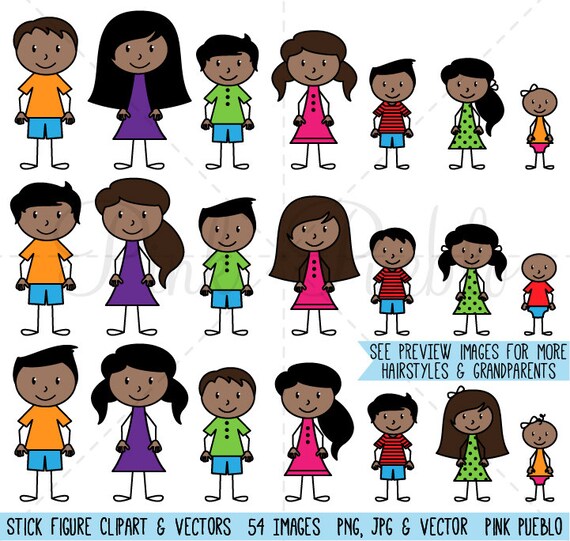 African American Stick Figure Clipart Clip Art Vectors Stick