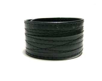 Summer Sale! 15% off - Black Thin Bike Tube Cuff