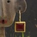 Carnelian Earring , 24k Gold & Square Carnelian Earrings