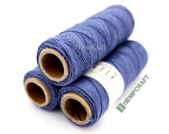 Thin Hemp Twine, Micro Macrame Cord, Blue High Quality .5mm Hemp Cord