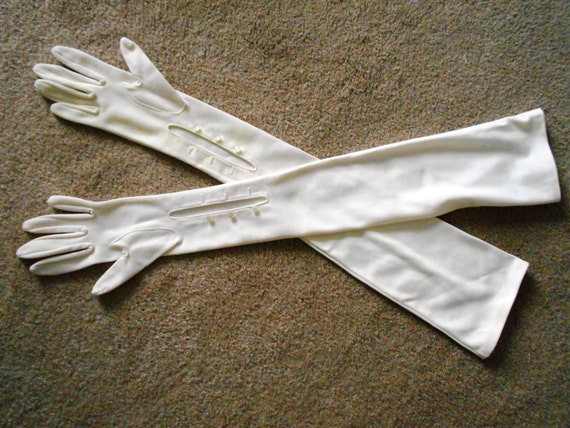 Vintage opera length gloves