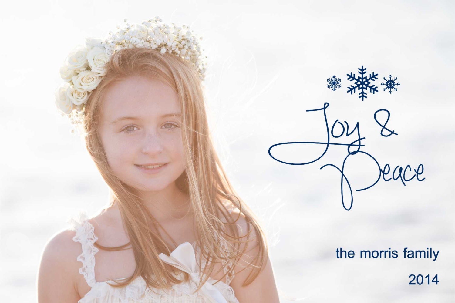 Simple snowflake holiday card