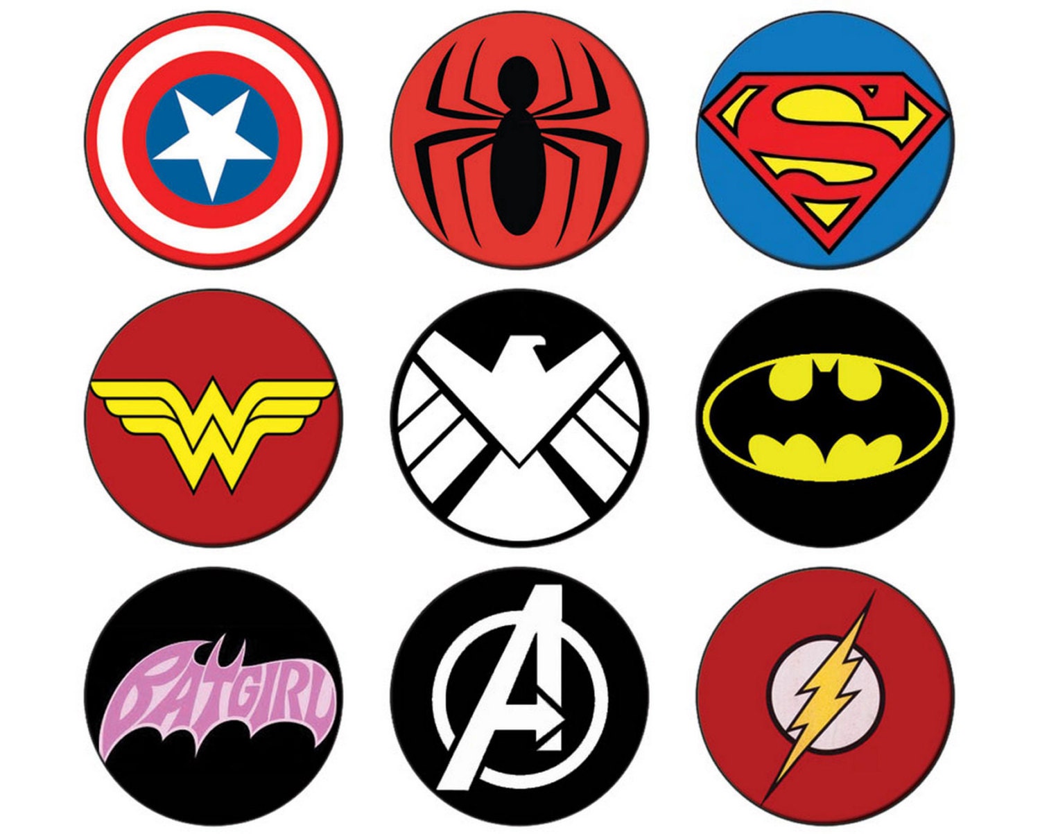 Comic Book Superhero Button Badge 25mm 1 Inch Batman