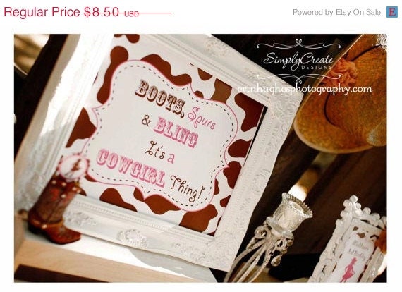 SALE Door Sign Cowgirl Party Sign 11x14 JPEG File INSTANT Download Il_570xn