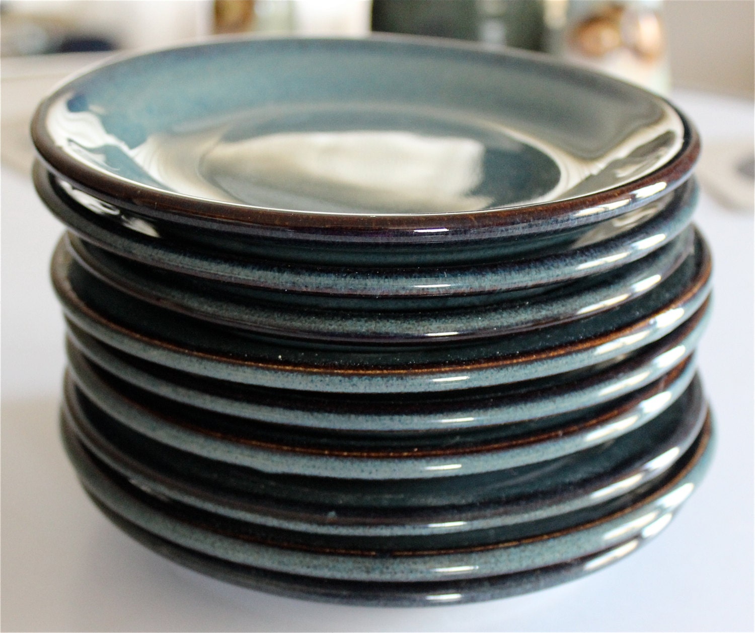 Tapas plates Pottery dessert/salad plate set by AudPottery on Etsy