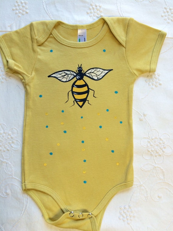 Bumble Bee Baby American Apparel Baby Bodysuit by SweetestHue
