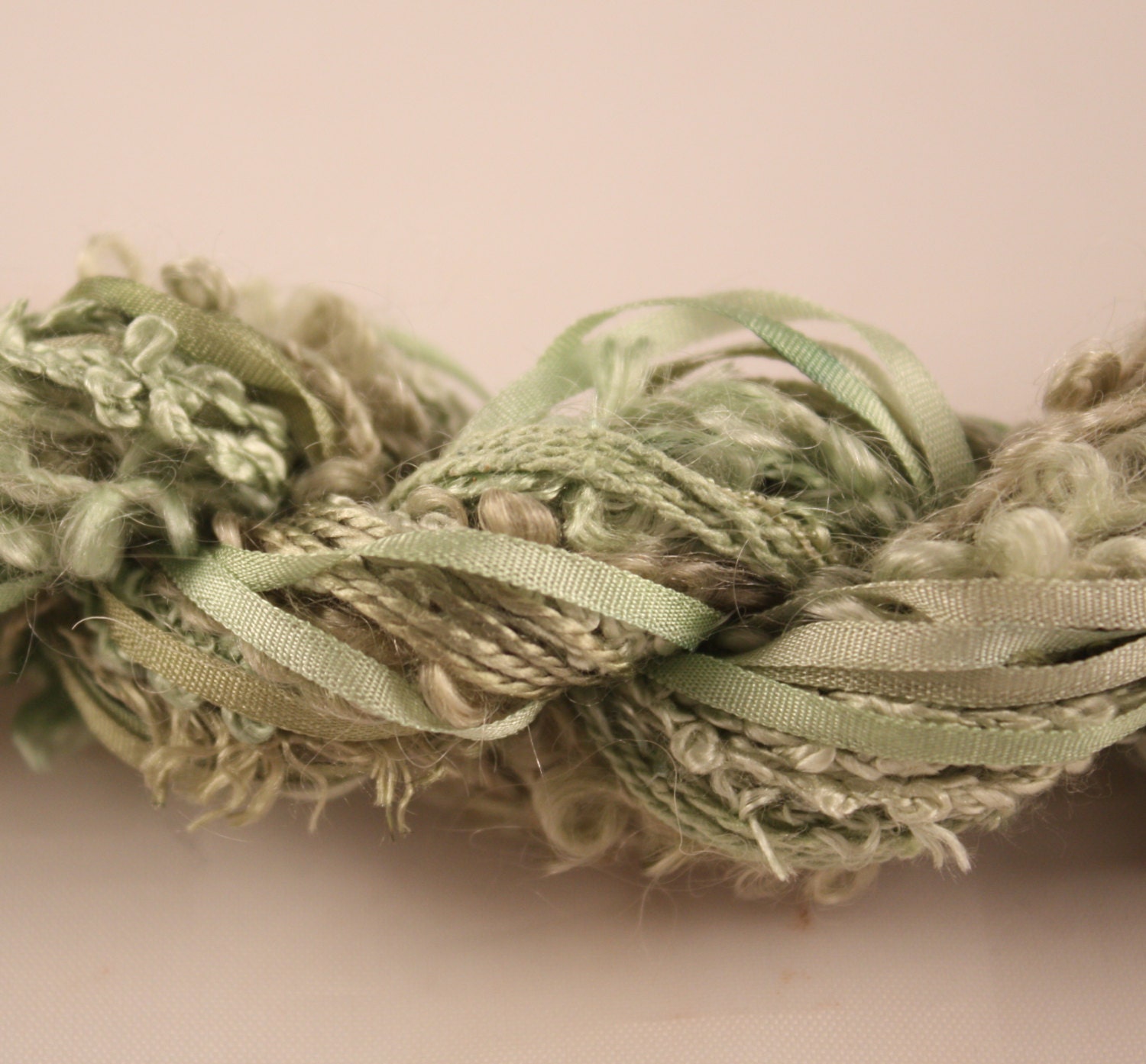 Leaf Green pale green Silk sewing Thread Silk embroidery Hand Dyed