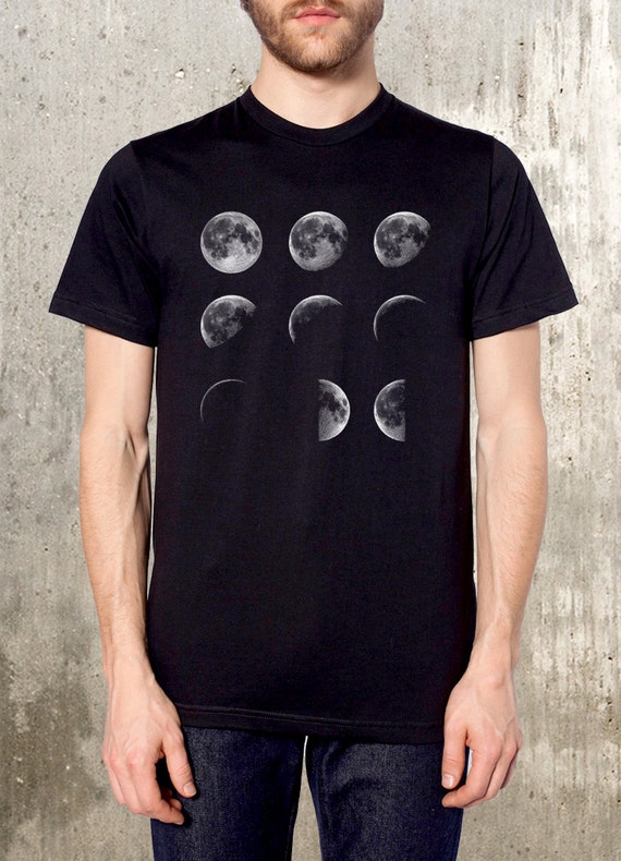 Phases of the Moon Men's T-Shirt American by CrawlspaceStudios