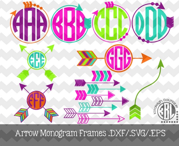 Download Monogram Arrows .DXF/.SVG/.EPS File for use with your