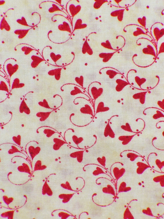 Valentine Fabric / Valentine Heart Flowers by ...