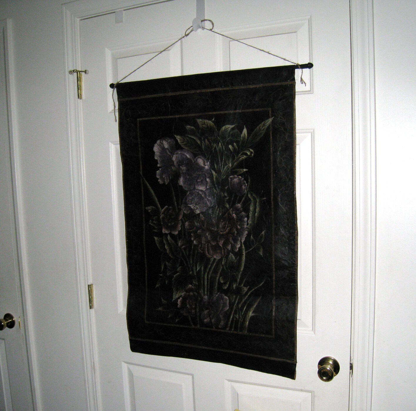 Large LEATHER Wall Hanging / Scroll / 23 X 36 / by CookieGrandma60