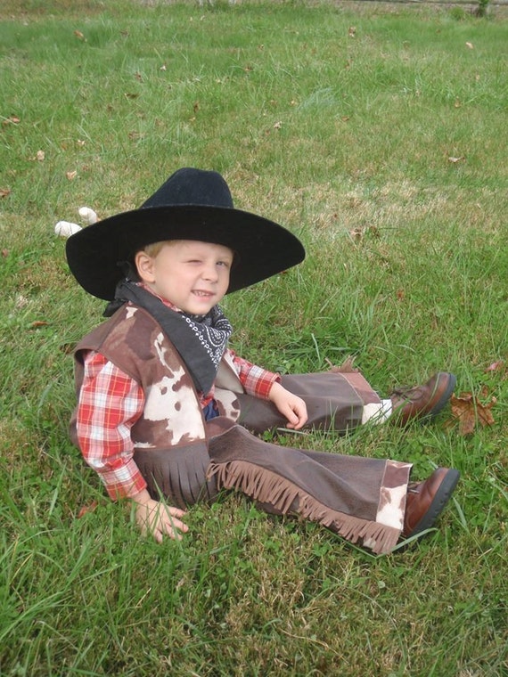 Sewing Pattern Cowboy Vest, sizes 12 mo to 5, beginner sewing pattern, western wear, quick sew pattern