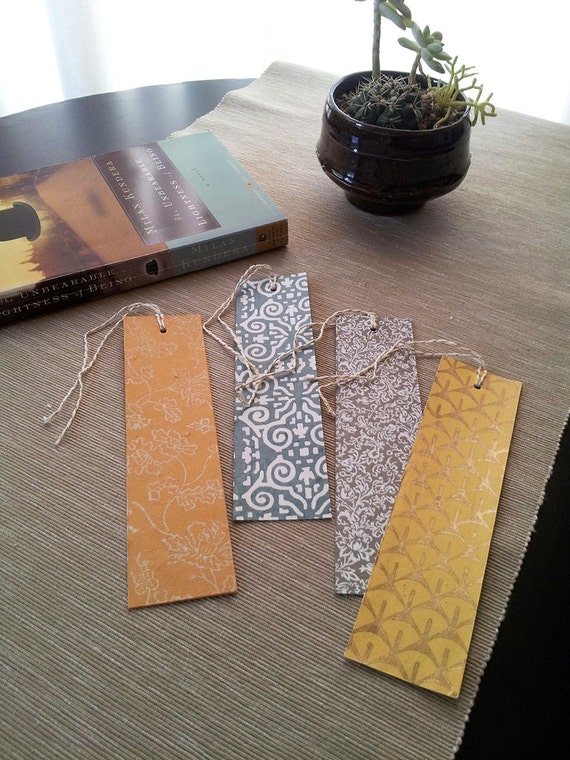 Set of 4 Handmade Decorative Bookmarks