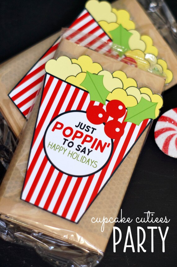 Popcorn Love Cut outs Christmas Card Craft Digital Printable U PRINT ...