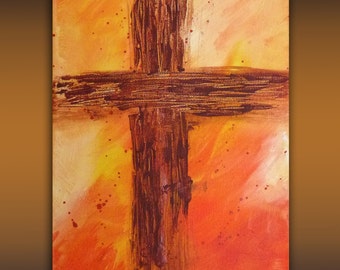 Original Abstract Christian Fine Art Painting 16 by LindaMillerArt