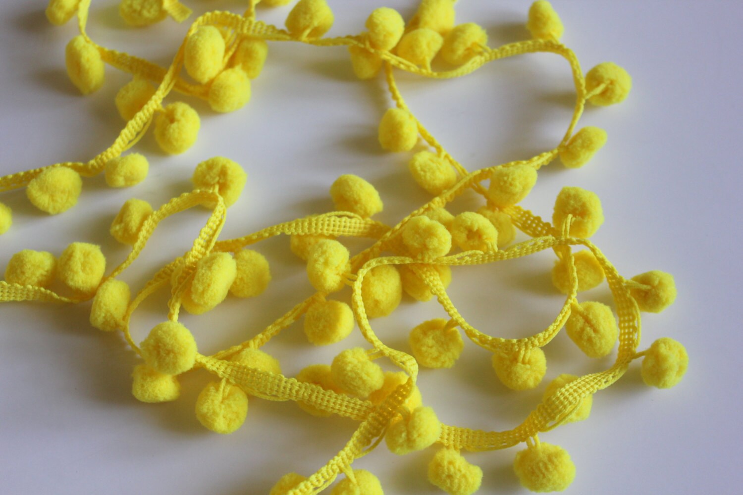 etsy pom fringe pom Etsy Yellow yards by on Pom Pom CreativeTrims 3 Fringe