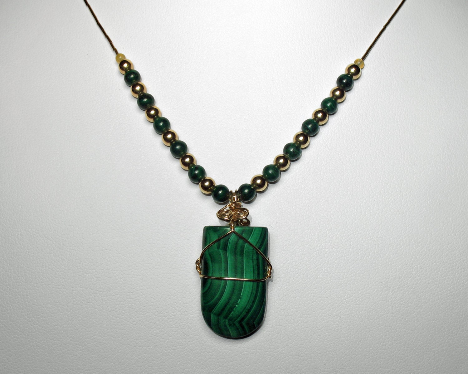 Malachite Liquid Gold Necklace