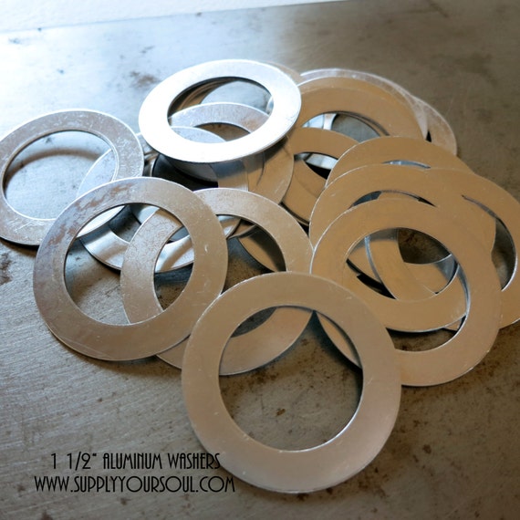 1 1/2 Inch Aluminum Washers 20 Round Washers for Stamping 20