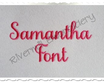 Samantha Script Basic Machine Embroidery Font Monogram Alphabet - 3 Sizes