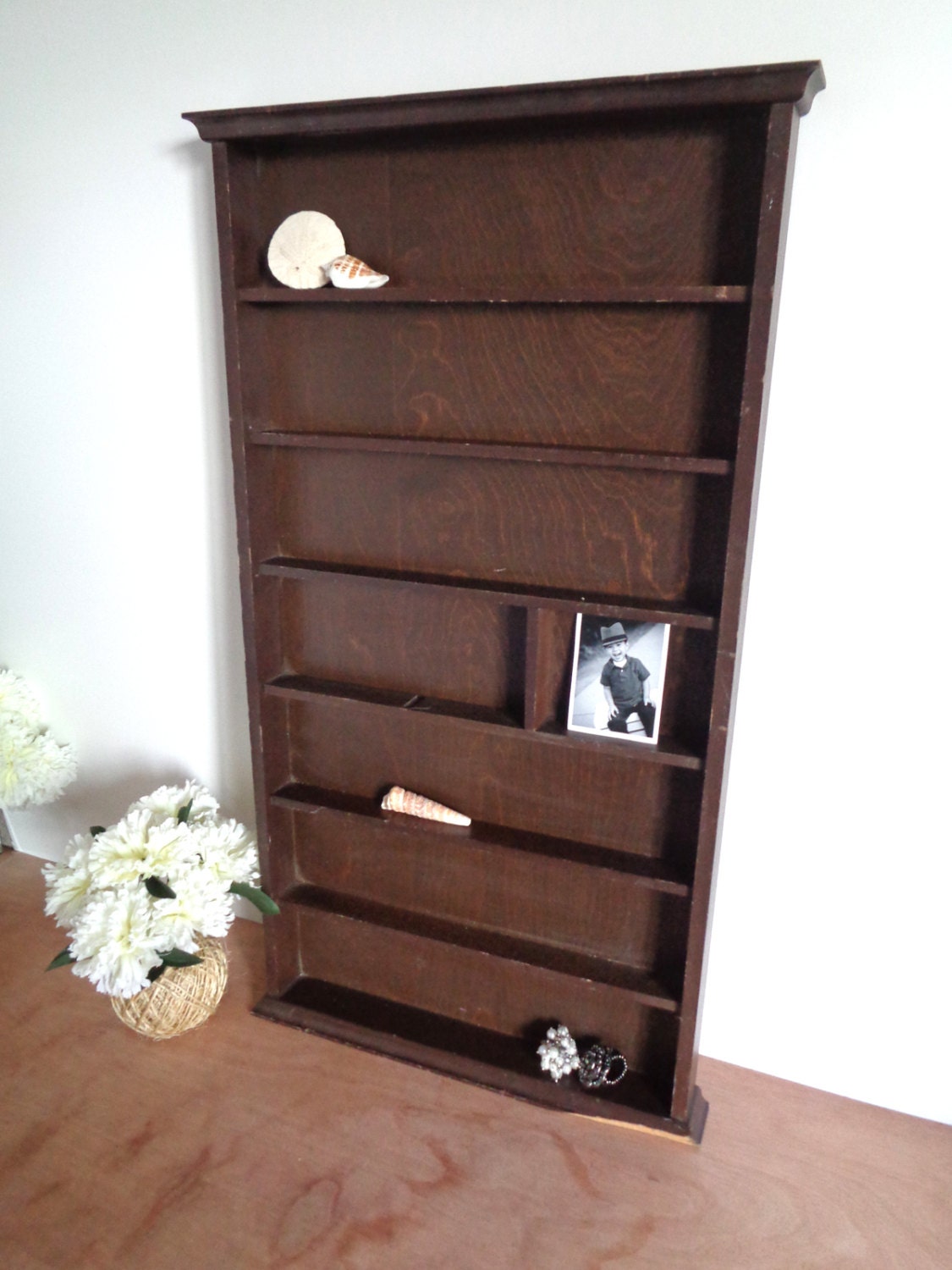 Large Tall Wood Shadow Box Wall Hanging Shelf / by WhiteElephantCo