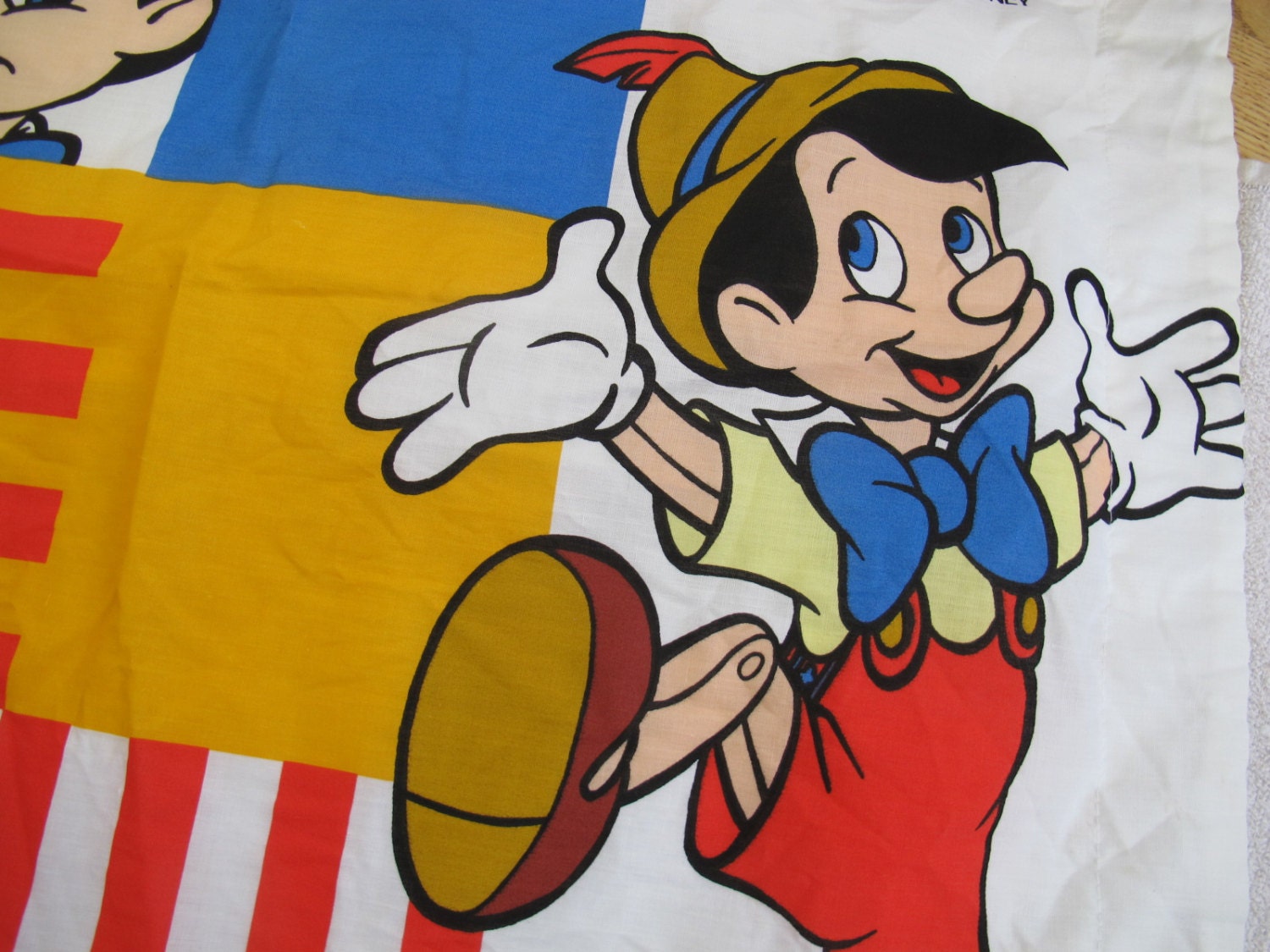 Vintage Pinocchio Pillow Sham / Juvenile bed by SandrasCornerStore