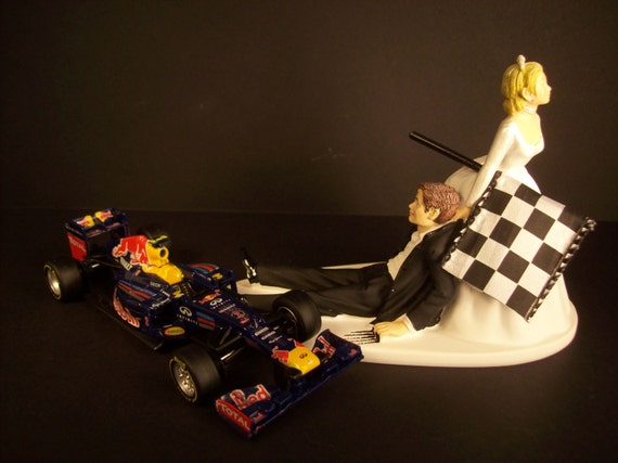 cake toppers 1 wedding formula Bride No FORMULA Die Racing ONE Flag Cast Bull more and Red