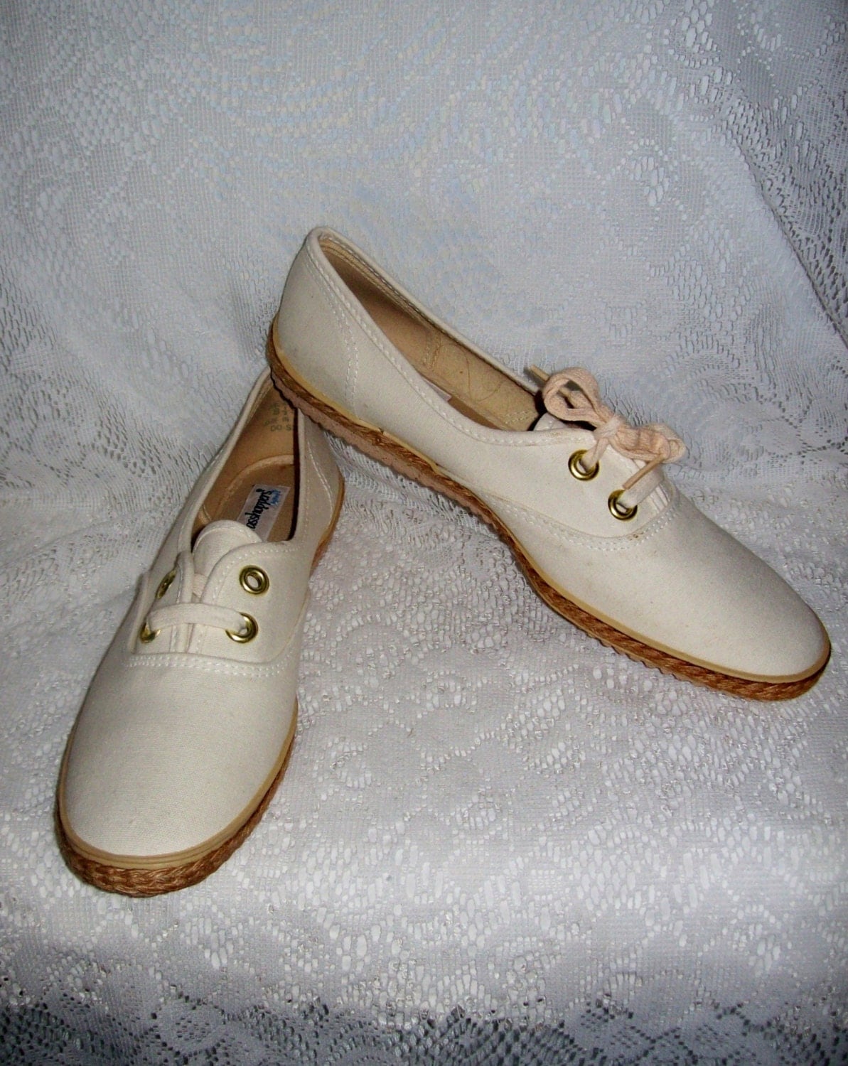 Vintage 1970s Ladies Canvas Deck Tennis Shoes by SusOriginals